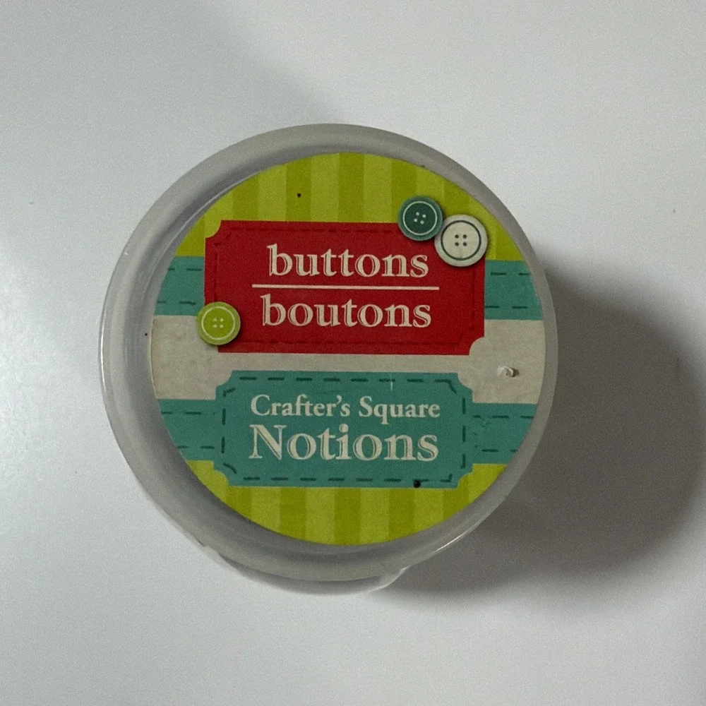 Crafter's Square Notions Buttons 4 oz Jar Random Colors and Sizes Neutrals